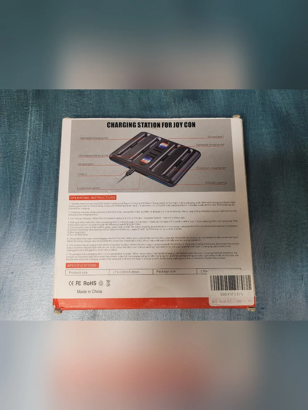 Black Compact Joy Con Charging Station For Nintendo Switch 2